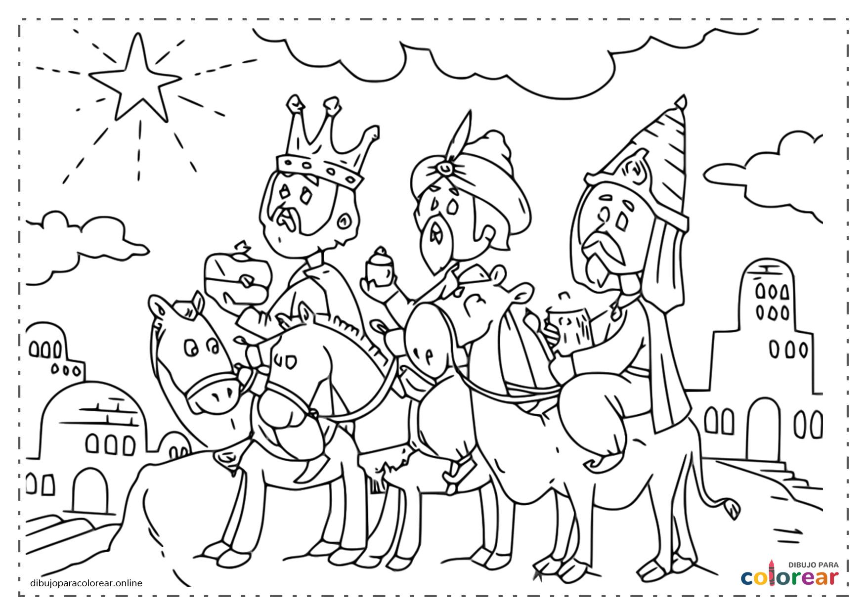 Dibujos de Reyes Magos.